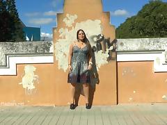 Milas wild public flashing and amateur latinas outdoor exhibitionism and exposure of tits to voyeurs tube porn video