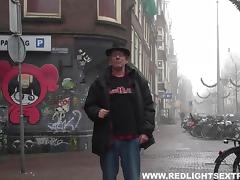 White guy pays so he can fuck a sexy black hooker in Amsterdam tube porn video