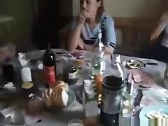 Russian college students have a groupsex party tube porn video