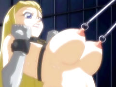 Chained hentai gets big juicy tit nipples pinched tube porn video