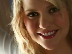 Babe blonde Mia Malkova shows her small tits tube porn video